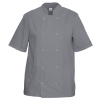 Bluza kucharska szara na napy elastyczna krótki rękaw roz.3XL